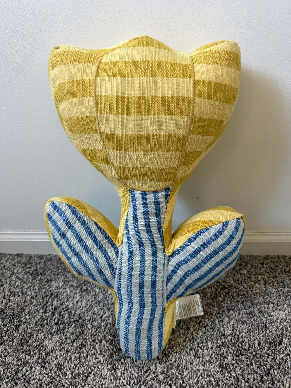 Anthropologie Blossom Indoor/Outdoor woven flower shaped pillow